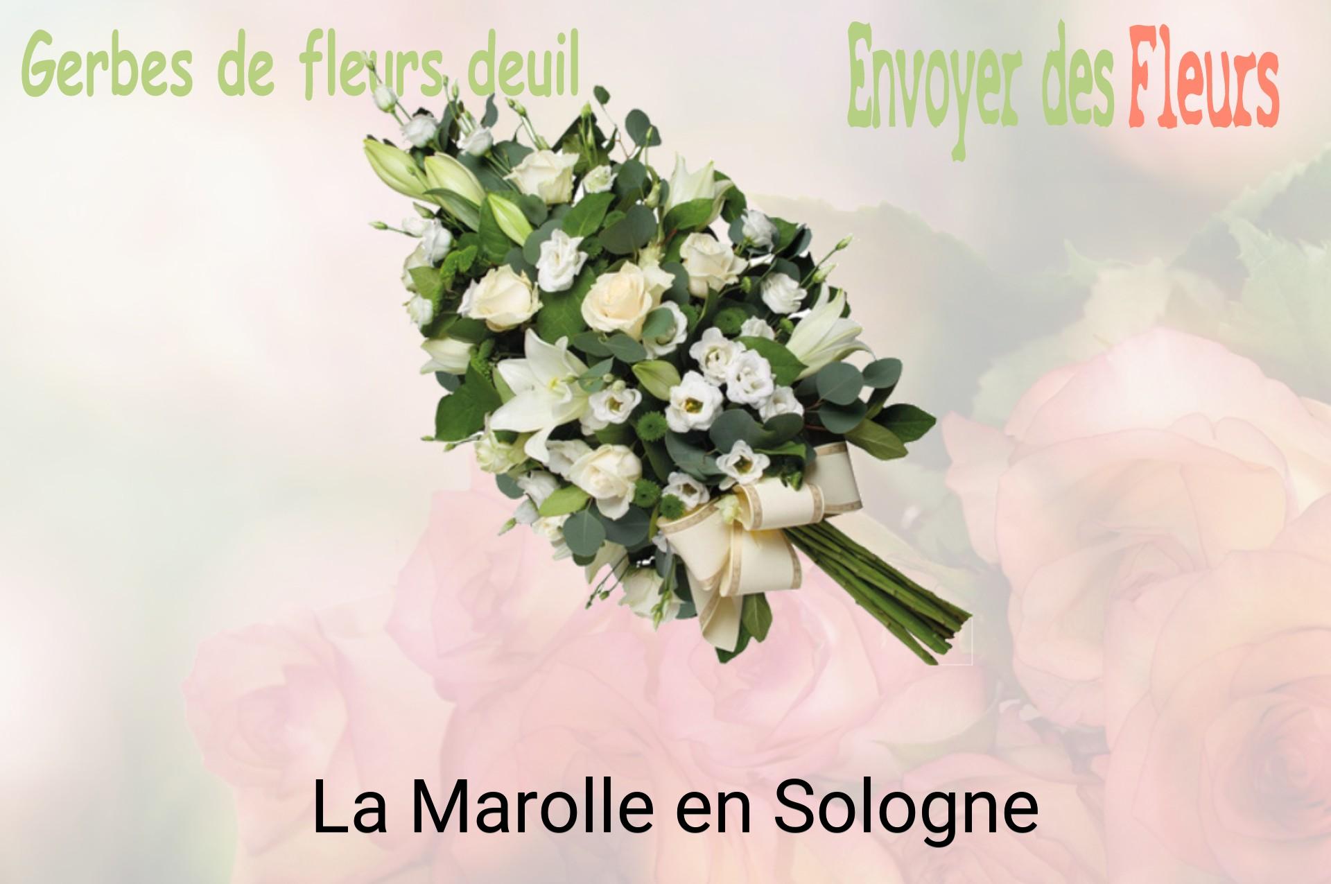 Gerbe de fleurs de deuil livrée à La Marolle-en-Sologne